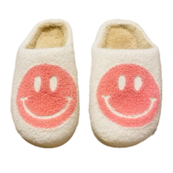 Put On Your Happy Face Slippers NEW - Picture 2 of 3